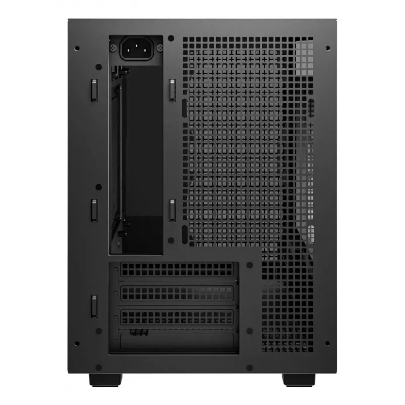 PC korpuss DeepCool CH260 Micro Tower Melns — Micro-ATX/Mini-ITX, rūdītais stikls, USB-C, maks. GPU 413 mm
