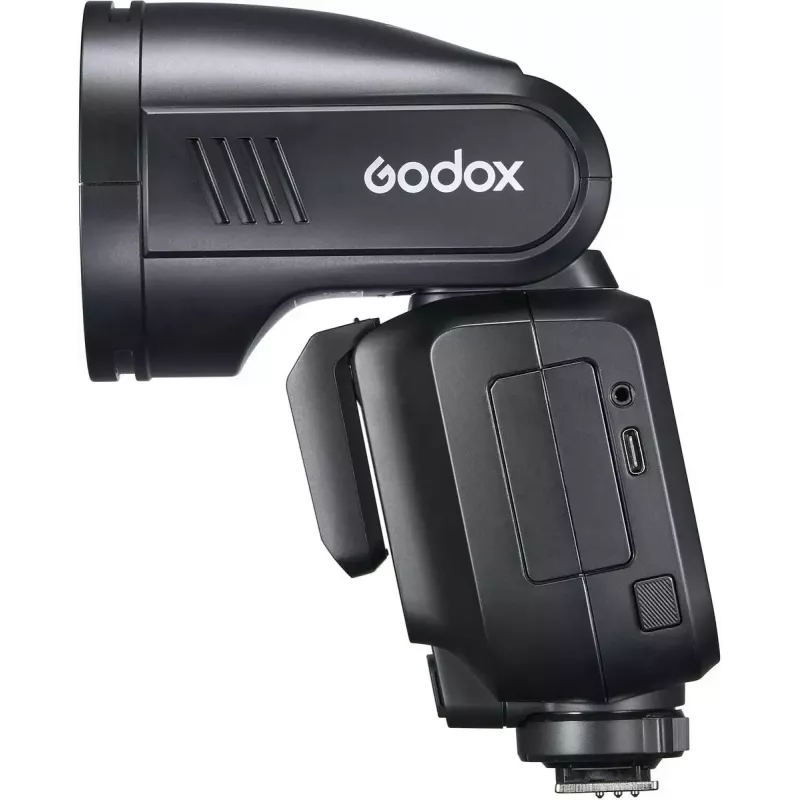 Zibspuldze Godox V100 priekš Sony — pārnēsājama 100 Ws kameras zibspuldze, iebūvēts uzlādējams akumulators