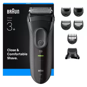 Braun 3000BT baterija Trimmer 5 7 mm Wet & Dry Melns pelēka