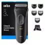 Braun 3000BT baterija Trimmer 5 7 mm Wet & Dry Melns pelēka