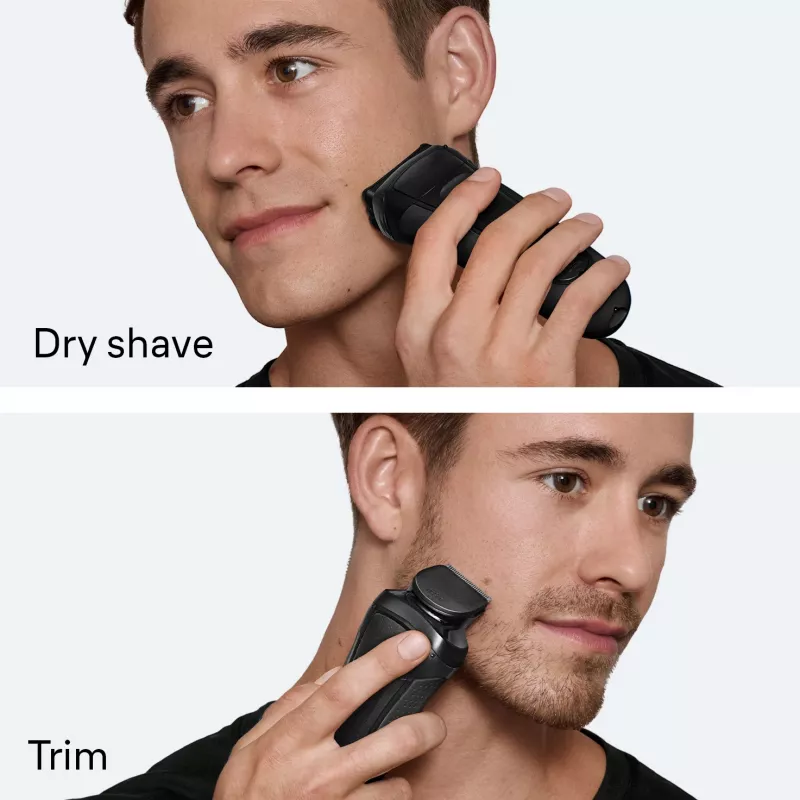 Braun 3000BT baterija Trimmer 5 7 mm Wet & Dry Melns pelēka