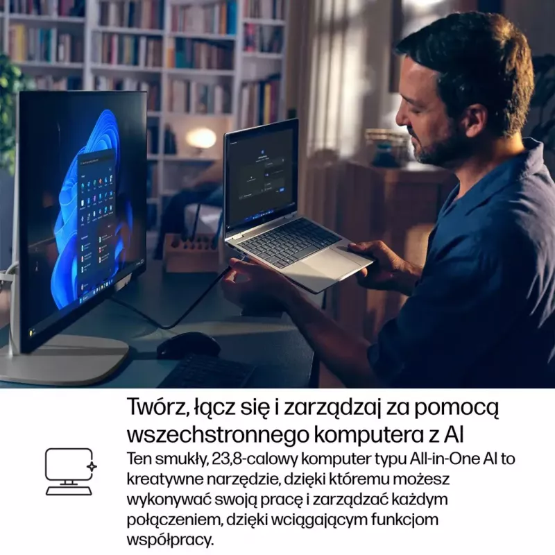 Universāls dators HP EliteStudio 8 AiO G1i Ultra 5 23,8 collu FHD skārienjutīgs IPS 16 GB DDR5 512 GB SSD Win11 Pro