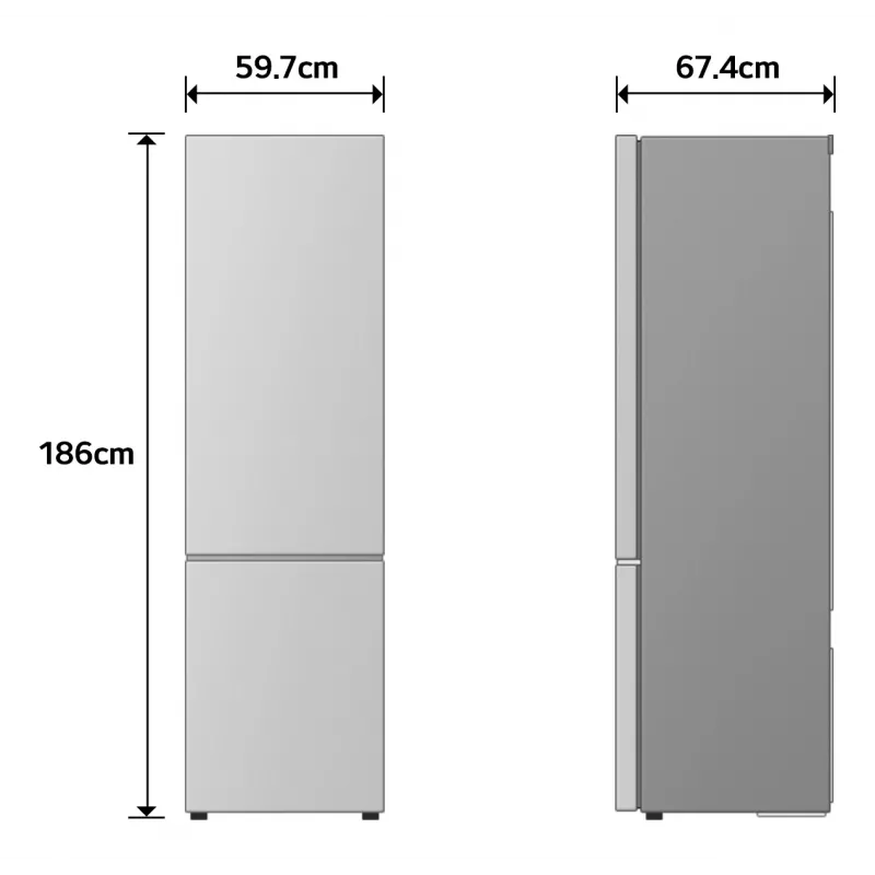 LG GBBSJ10EPY Brīvi stāvošs 333 L Sudraba