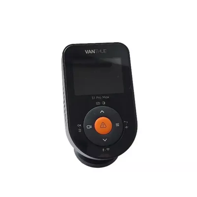 Automašīnas videoreģistrators VANTRUE S1PRO MAX — kompakts 2 kanālu reģistrators, 3840×2160 F/1.8, 155° galvenais, Wi‑Fi, GPS, 2 collu displejs, stāvēšanas režīms, microSD līdz 1 TB