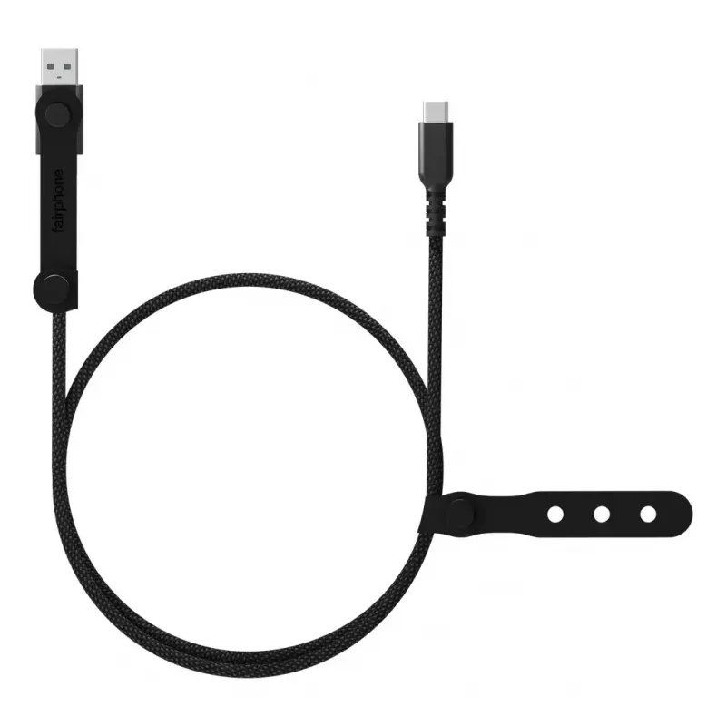 USB kabelis Fairphone ACCABL-2CC-WW1 USB 2.0 1 m USB C melns
