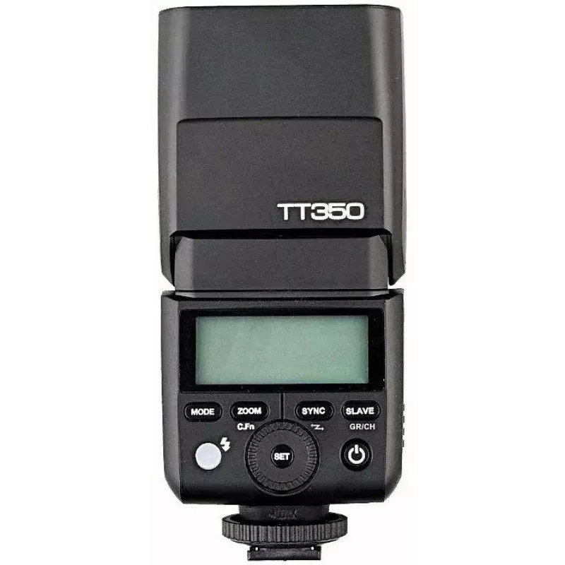 Kompakta zibspuldze Godox TT350 melna, uzlādes laiks 2,2 s, AA baterijas