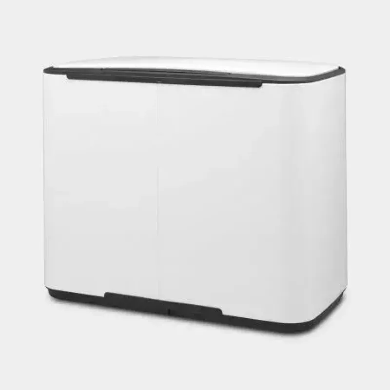 BRABANTIA 121142 atkritumu tvertne, taisnstūrveida, balta, 540×363×440 mm