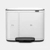 BRABANTIA 121142 atkritumu tvertne, taisnstūrveida, balta, 540×363×440 mm