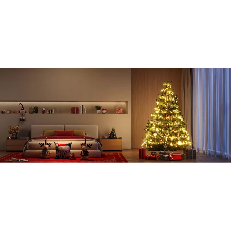 Viedās virkņu gaismas Govee 2S 20 m, Wi‑Fi/Bluetooth, zaļa, 20 m garums, 2,5 m strāvas kabelis, 6 mm platums