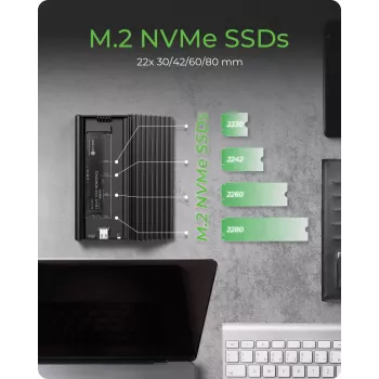 ICY BOX IB-1917M-C32a SSD korpuss Melns M.2