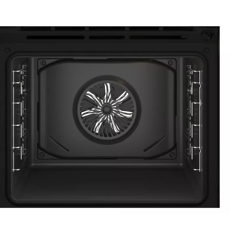 Iebūvējamā elektriskā cepeškrāsns BEKO BBIE123001BD — 72 L, 2400 W, LED displejs, iebīdāmās pogas, tvaika pašattīrīšanās, melna