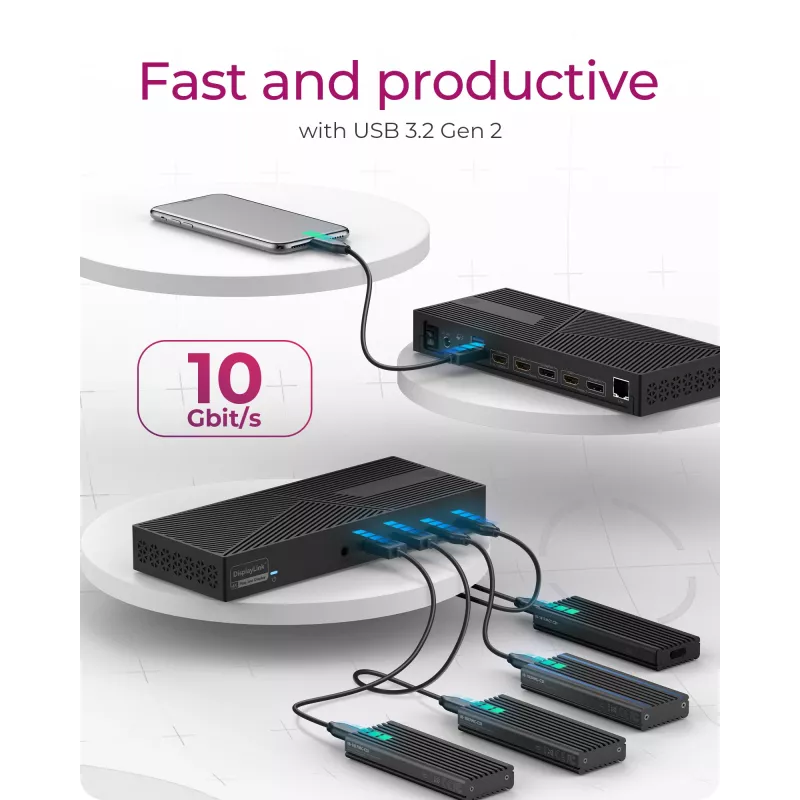 ICY BOX 11 in 1 Hybrid DockingStation ar trīskāršu video izvadi