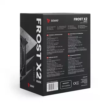 Heatsink/Radiator SAVIO SAVGCOFROSTMelnsX2 120 mm ventilators, saderīgs ar LGA 1156/1155/1150/1151/1200/1366/1700, melns