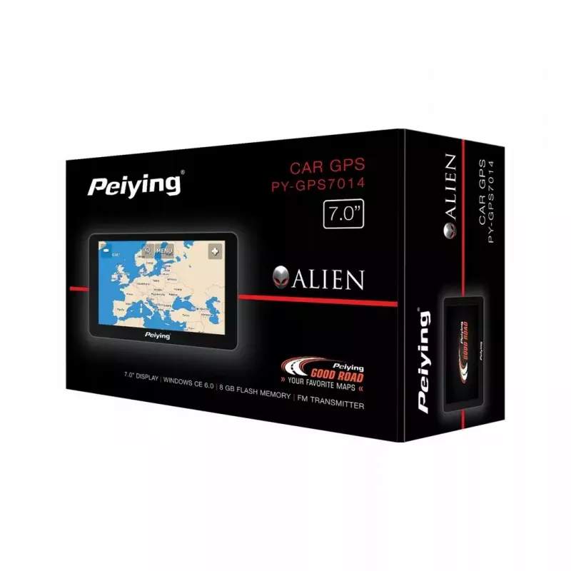 Automašīnas GPS navigators Peiying PY-GPS7014.1 ar 7 collu displeju un iepriekš ielādētām ES kartēm