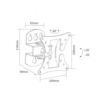 TV statīvs Sopar 23114 68.6 cm (27 collas) Sudrabs