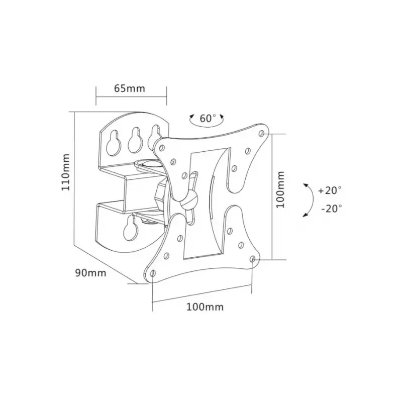 TV statīvs Sopar 23114 68.6 cm (27 collas) Sudrabs