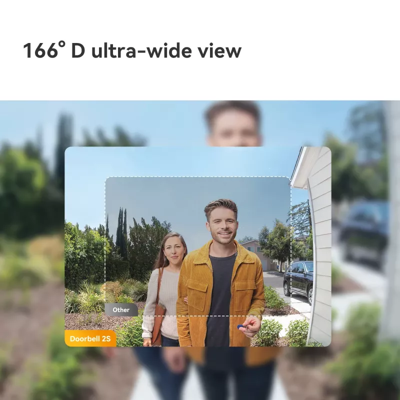 Imou Doorbell 2S Kit Melns 3 MP Bezvadu stiprinājums pie sienas