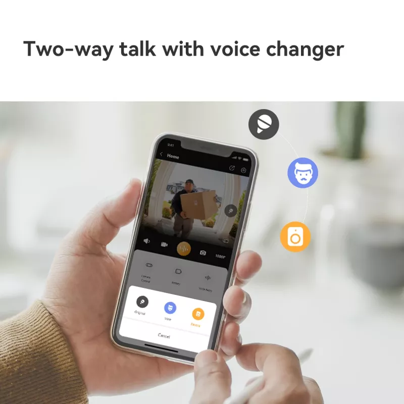 Imou Doorbell 2S Kit Melns 3 MP Bezvadu stiprinājums pie sienas