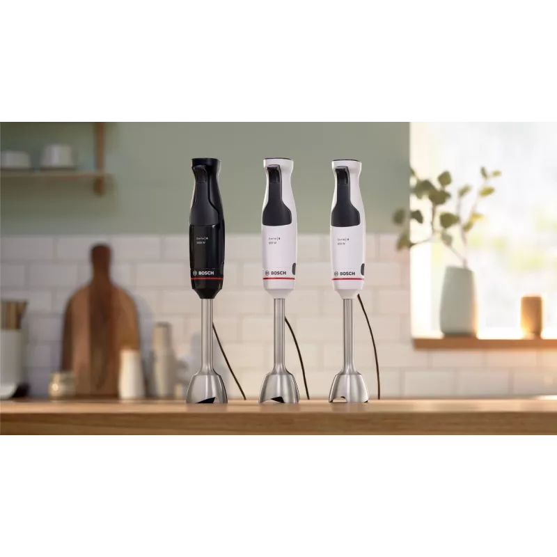 Bosch Serie 4 MSM4W210 blenderis 0,6 L Iegremdējamais blenderis 600 W Melns, Balts