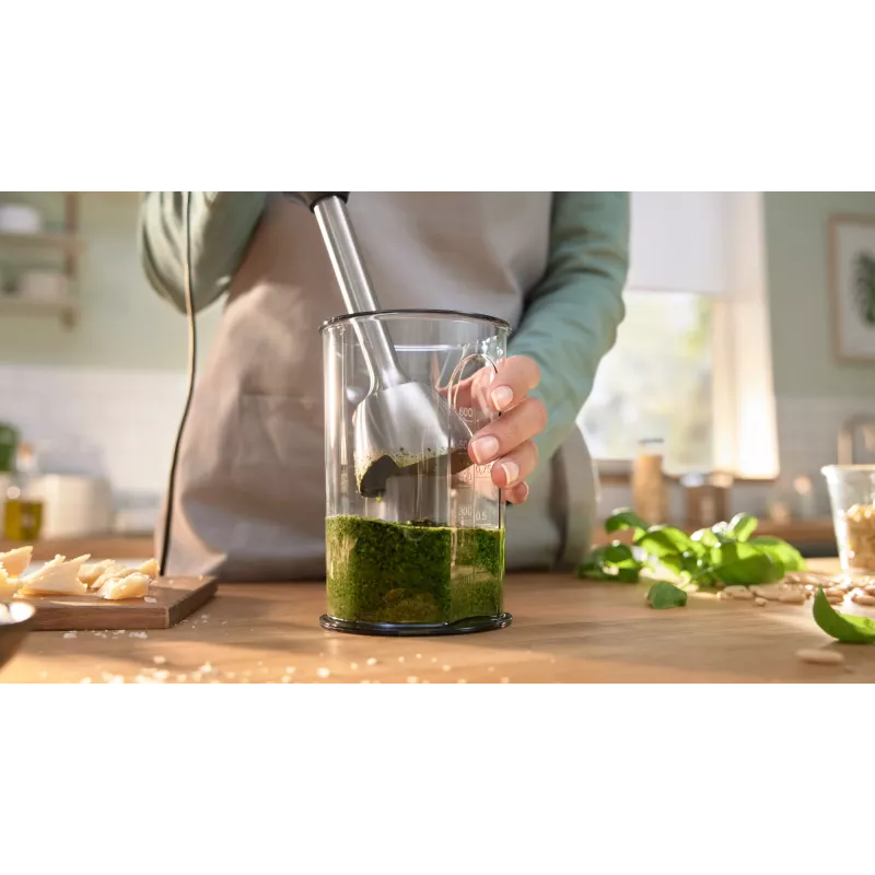 Bosch Serie 4 MSM4W210 blenderis 0,6 L Iegremdējamais blenderis 600 W Melns, Balts