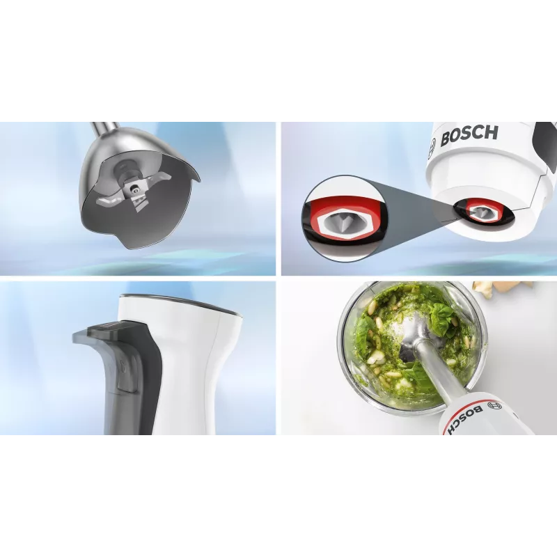 Bosch Serie 4 MSM4W210 blenderis 0,6 L Iegremdējamais blenderis 600 W Melns, Balts