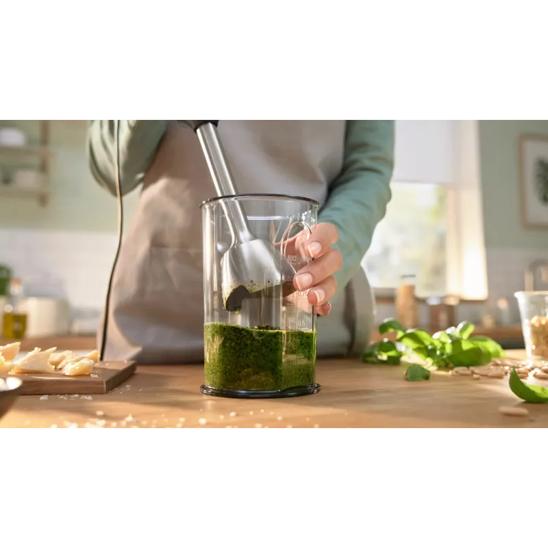 Bosch Serie 4 MSM4W210 blenderis 0,6 L Iegremdējamais blenderis 600 W Melns, Balts