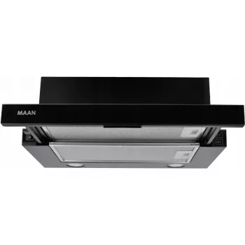 Iebūvējams tvaika nosūcējs MAAN Corona 2 G 50 Melns — teleskopisks, 496×304×182 mm, 310 m³/h, 3 ātrumi, 120 mm izvads