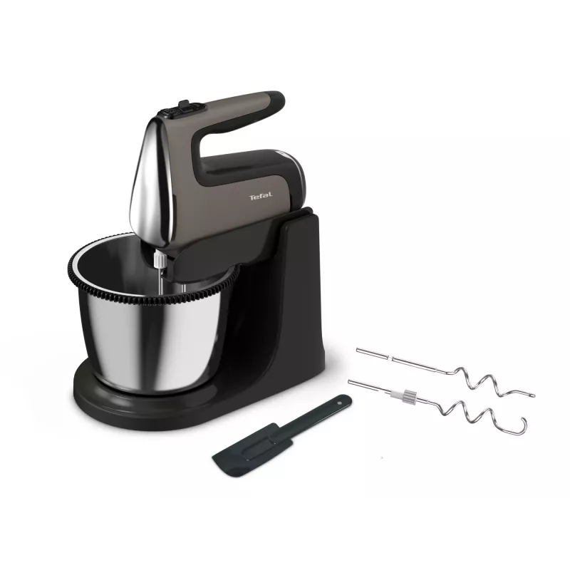 Tefal Powermix Silence HT654E38 rokas mikseris ar statīva bļodu 600 W pelēks/melns