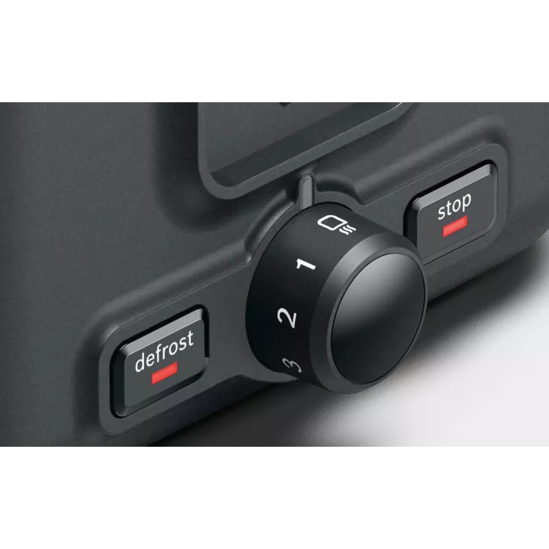 Bosch TAT3P424 tosteris 2 šķēles 970 W Melns, Sarkans