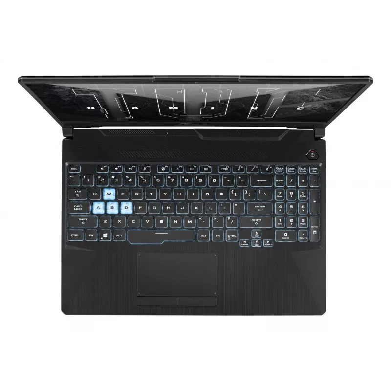 Portatīvais dators ASUS TUF Gaming A15 FA506NCG — AMD Ryzen 7 7445HS, 15,6 collu FHD, 16 GB DDR5, 512 GB SSD, RTX 3050, Win11 Home, melns