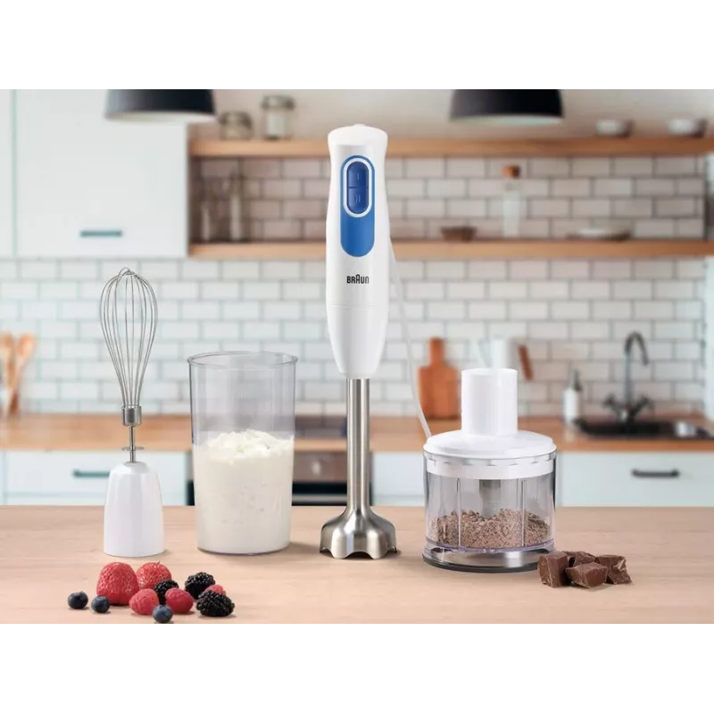 Braun MultiQuick 2 MQ20236MWH 0,5 L iegremdējamais blenderis 600 W zils, balts