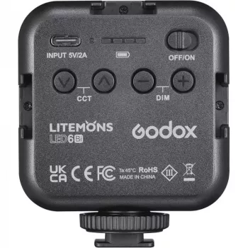 Kameras zibspuldze Godox LED6BI Melns 6500K Baterija 10h