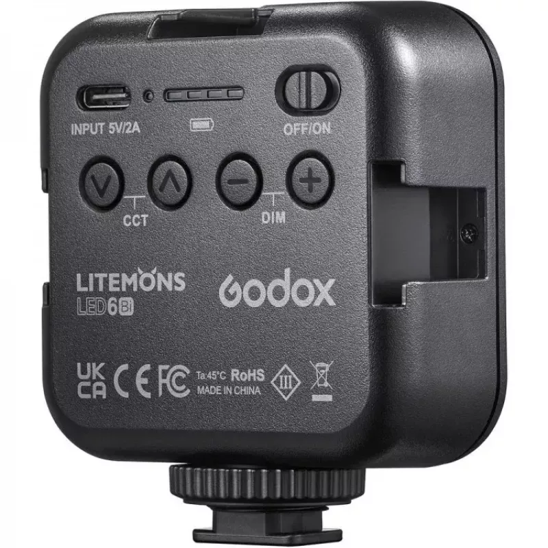 Kameras zibspuldze Godox LED6BI Melns 6500K Baterija 10h