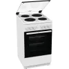 Gorenje GE5A21WH plīts Brīvi stāvoša plīts Elektriskā Čuguna riņķi Balta