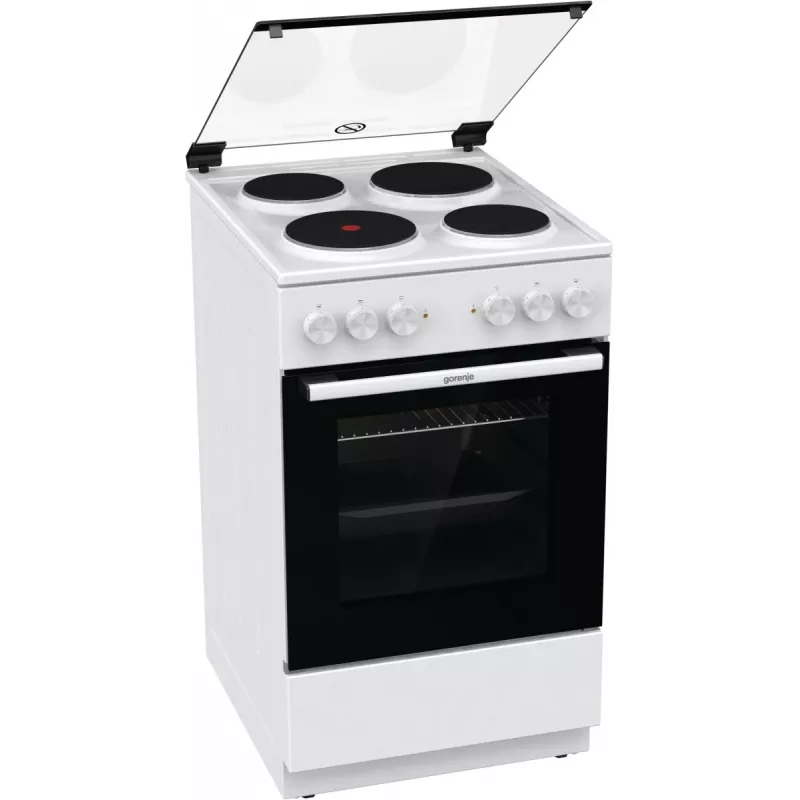 Gorenje GE5A21WH plīts Brīvi stāvoša plīts Elektriskā Čuguna riņķi Balta
