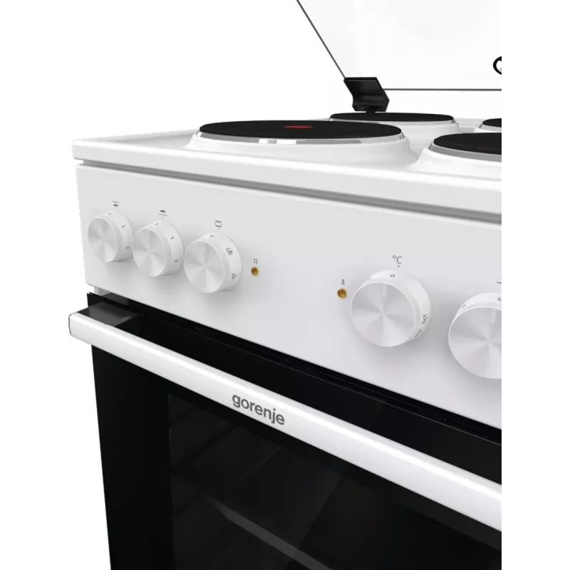 Gorenje GE5A21WH plīts Brīvi stāvoša plīts Elektriskā Čuguna riņķi Balta