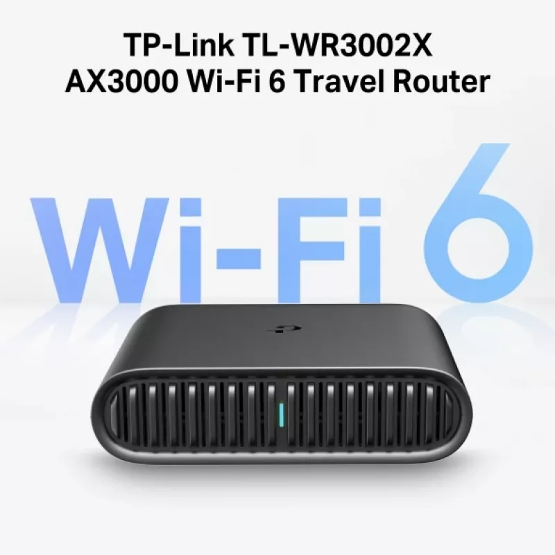 TP-Link TL-WR3002X bezvadu maršrutētājs Gigabit Ethernet divjoslu (2.4 GHz / 5 GHz) melns
