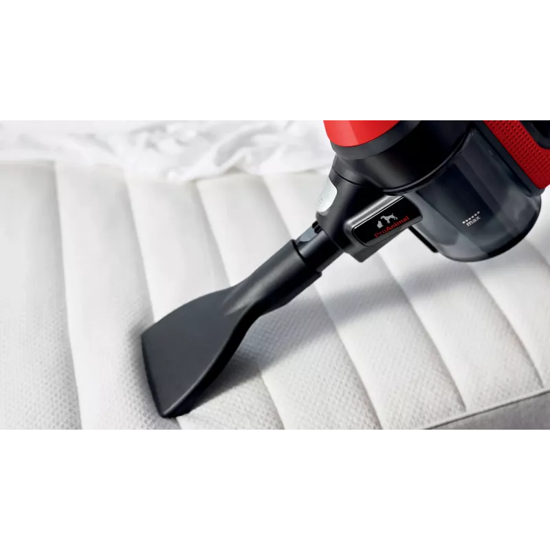 Bosch BCS711PET bezvada putekļu sūcējs/elektriskā birste Ar baterijām Sausā Bez maisiņa 0,3 L Melna, Sarkana 3 Ah