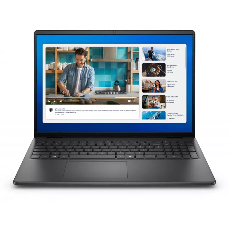 DELL DC16250 Intel Core 5 120U klēpjdators 40,6 cm (16 collas) Full HD+ 16 GB DDR5-SDRAM 512 GB SSD Wi-Fi 6 (802.11ax) Windows 11 Home Melns
