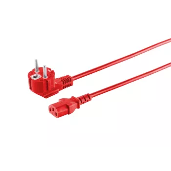 Microconnect MC-SCHUANGC13180R strāvas kabelis, sarkans, 1,8 m, barošanas spraudnis E+F tips, C13 savienotājs
