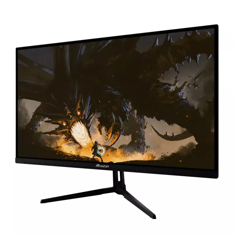 27 collu Arozzi Nova datora monitors, 2560 x 1440 Quad HD, IPS LED, 1 ms, VESA, iebūvēti skaļruņi — melns