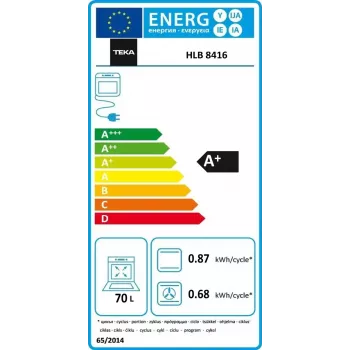 Iebūvējamā cepeškrāsns Teka HLB 8416 BK, elektriskā cepeškrāsns