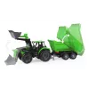 Mehāniskais rotaļu traktors Lena Deutz-Fahr Worxx ar 74 cm garumu un noņemamu piekabi
