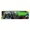 Mehāniskais rotaļu traktors Lena Deutz-Fahr Worxx ar 74 cm garumu un noņemamu piekabi