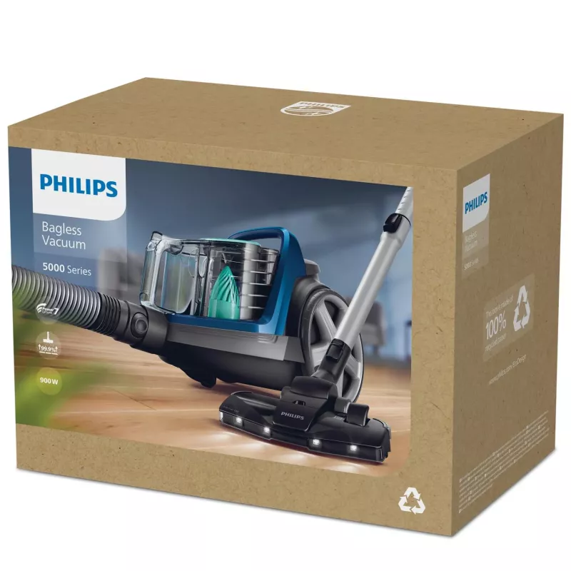Philips 5000 series FC9557/09 putekļsūcējs 1,5 L cilindra putekļsūcējs Sausā tīrīšana 900 W bez maisiņa