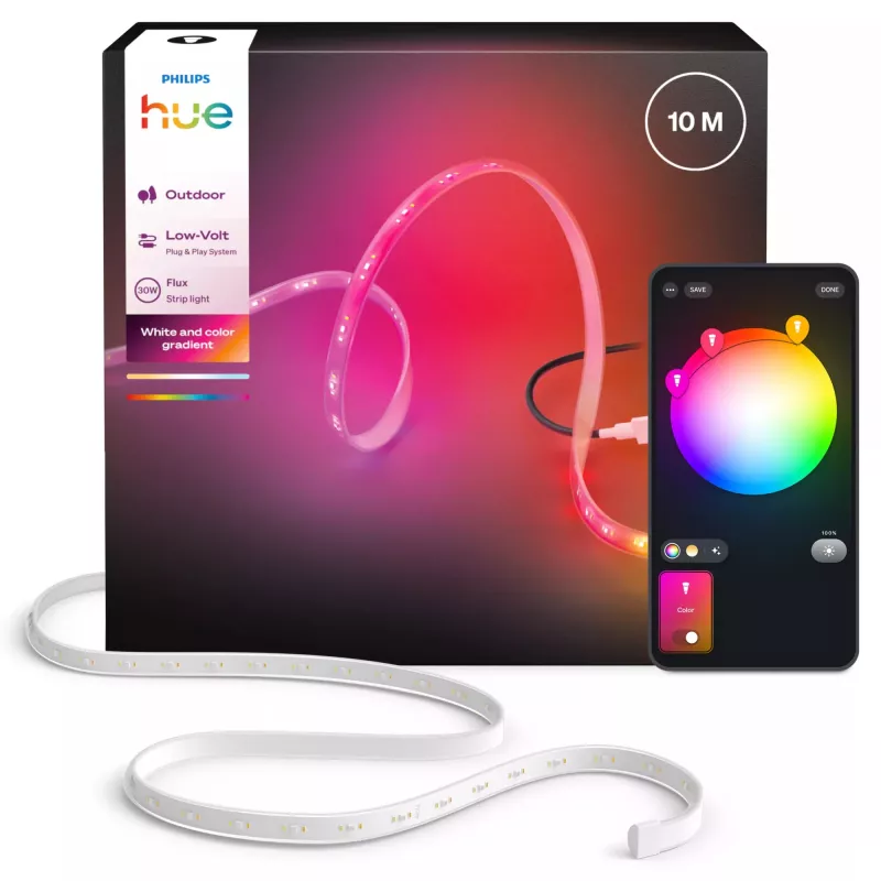 Philips Hue Flux Gradient viedā LED lentes gaismeklis, 30W, Bluetooth un Zigbee