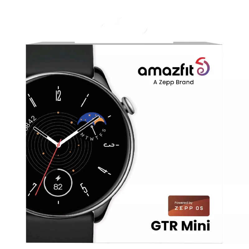 Amazfit GTR Mini 3.25 cm (1.28 collas) AMOLED 42 mm Digitāls 416 x 416 pikseļi Skārienjūtīgs Melns, Sudraba GPS (satelīts)