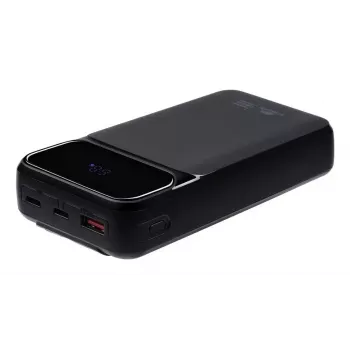Pārnēsājams ārējais akumulators Rivacase VA2221 — 20000 mAh LiPo, PD 3.0 & QC 3.0, 3 porti (1×A, 2×C), 22,5 W izeja