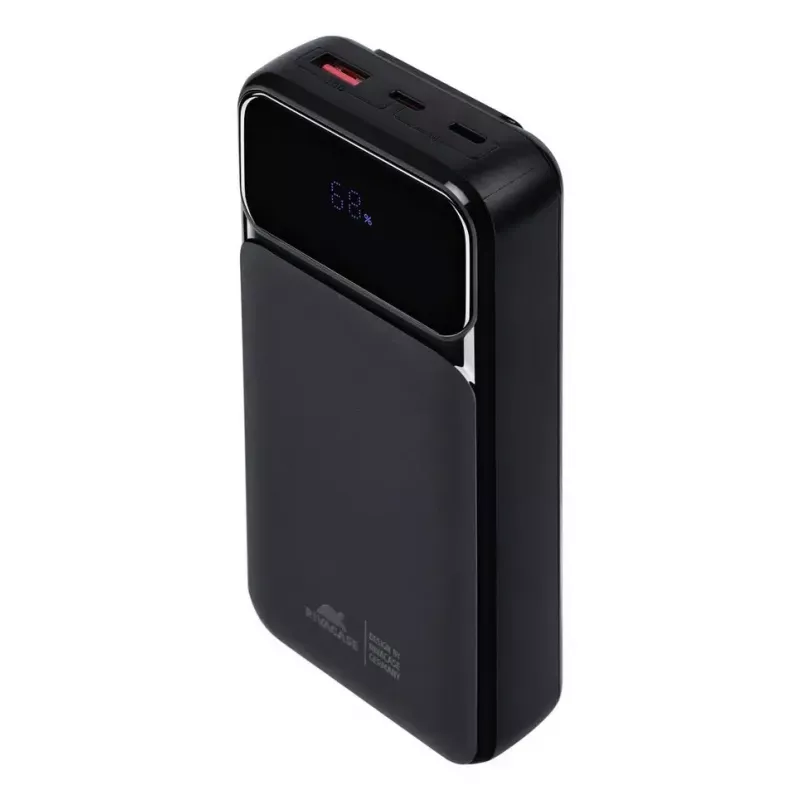 Pārnēsājams ārējais akumulators Rivacase VA2221 — 20000 mAh LiPo, PD 3.0 & QC 3.0, 3 porti (1×A, 2×C), 22,5 W izeja