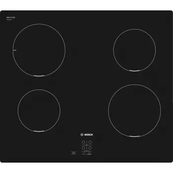 Bosch Serie 2 PUG611AA5E plīts virsma Melna Iebūvējams 60 cm Zonu indukcijas plīts virsma 4 zona(s)